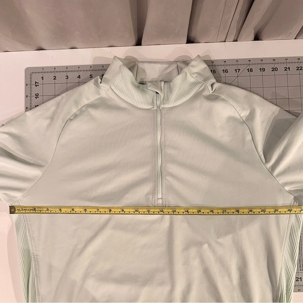 Adidas Mint Green Quarter-Zip Pullover - Picture 9 of 10